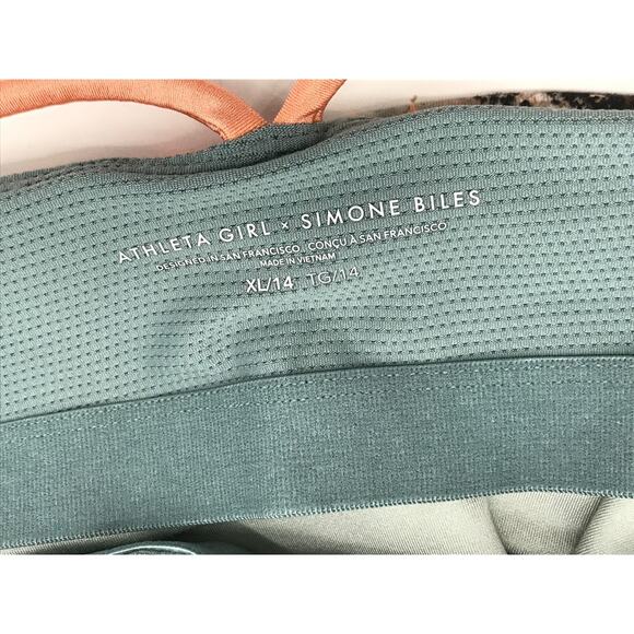 Athleta Girl x Simone Biles Because I Can Brushstroke Crop Tank Top XL 14 - Picture 7 of 7
